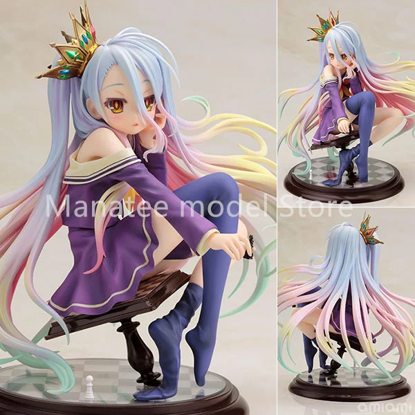 

100% Original: Kotobukiya Game Life NO GAME NO LIFE White Figure PVC Model Doll Toys birthday gifts Colletible Model Toy
