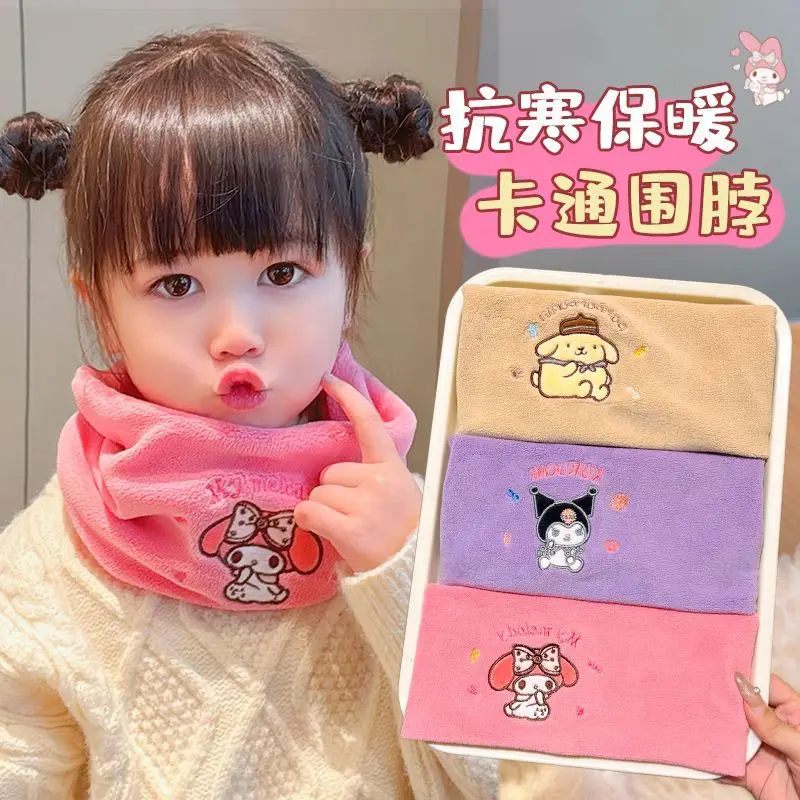 

Cinnamoroll Anime Kawaii Sanrio Ins Children Kuromi Warm Scarf Cute Cartoon My Melody Neck Cover Windbreak Gifts for Kids