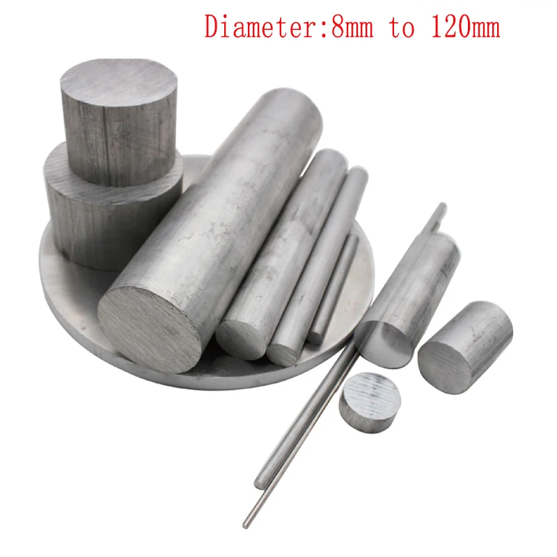 Aluminum AL 6061 Round Bar Aluminium Strong Hardness Rod for Industry or DIY Metal Material Frame Metal Bar for Mould CNC Mold