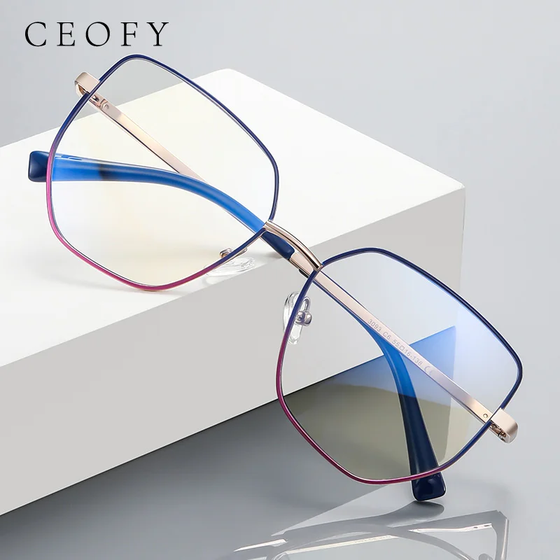 Ceofy New Arrival Women Metal Glasses Frame Fashion Vintage Myopia Optical Prescription Brand Design Popular Eyeglasses Frames