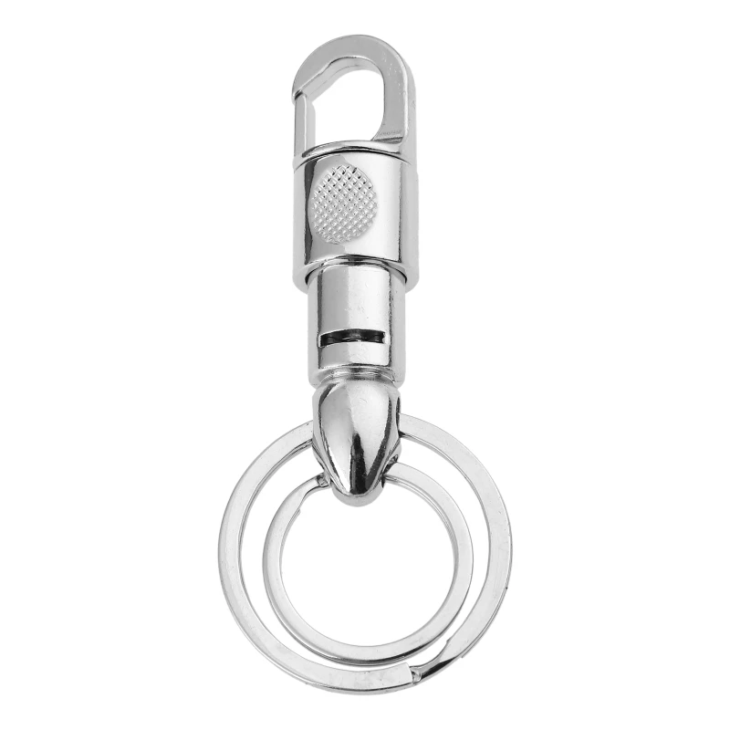 1 Pc Classic Split Key Ring Stainless Steel Keychain Durable Carabiners Clips Quick Release Keychain Hook Buckle Double Loop