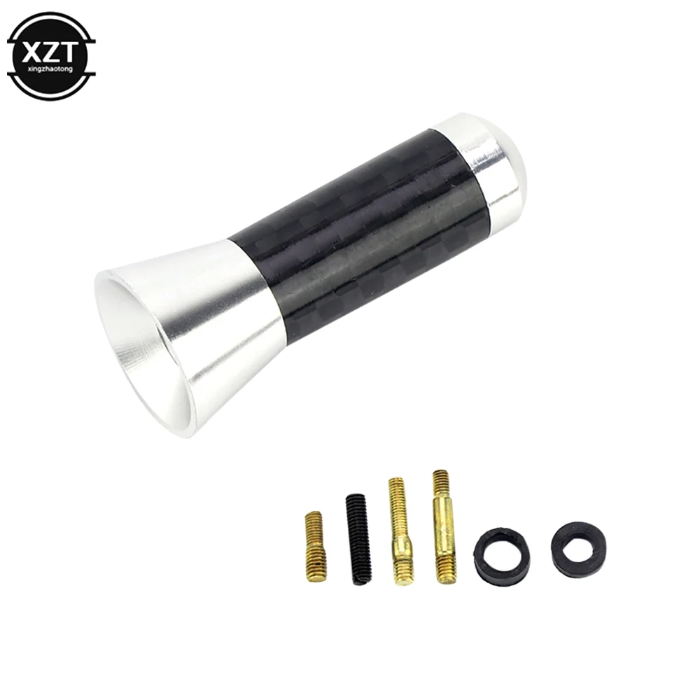 3.5cm Car Antenna Carbon Fiber Antenna Short Antena Radio FM/AM Metal Receiving Antennas Car Radio Aerial Accessories
