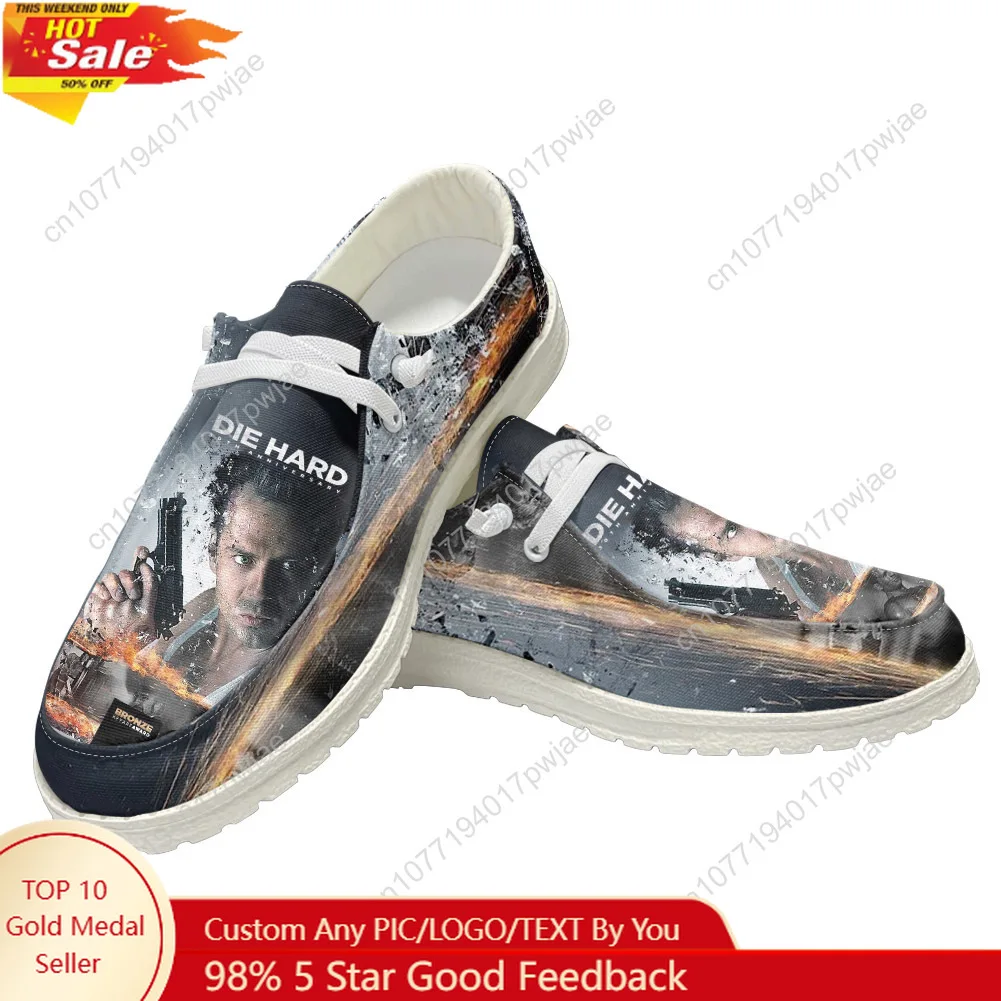 

Die Hard Movie Casual Shoes John McClane Mens Womans Flat Shoe Breathable Outdoor Lightweight High quality Flat Casual Shoes