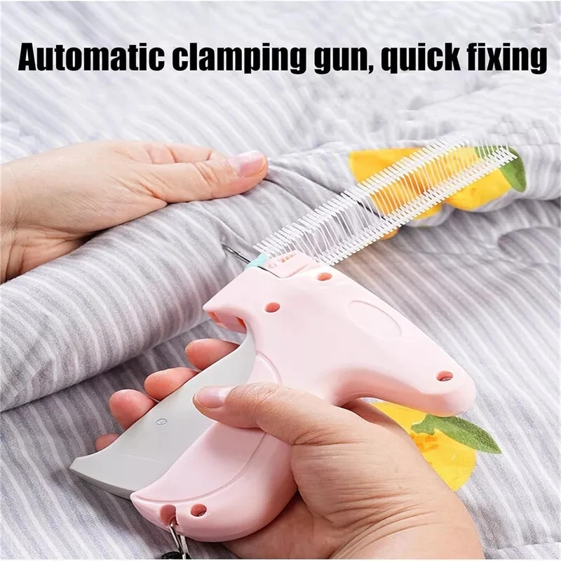 Quick Clothing Quilt Fixer With Buckles Glue Needles Portable Tag Gun Set Household Sturdy Blankets Fastener For Garment Bed