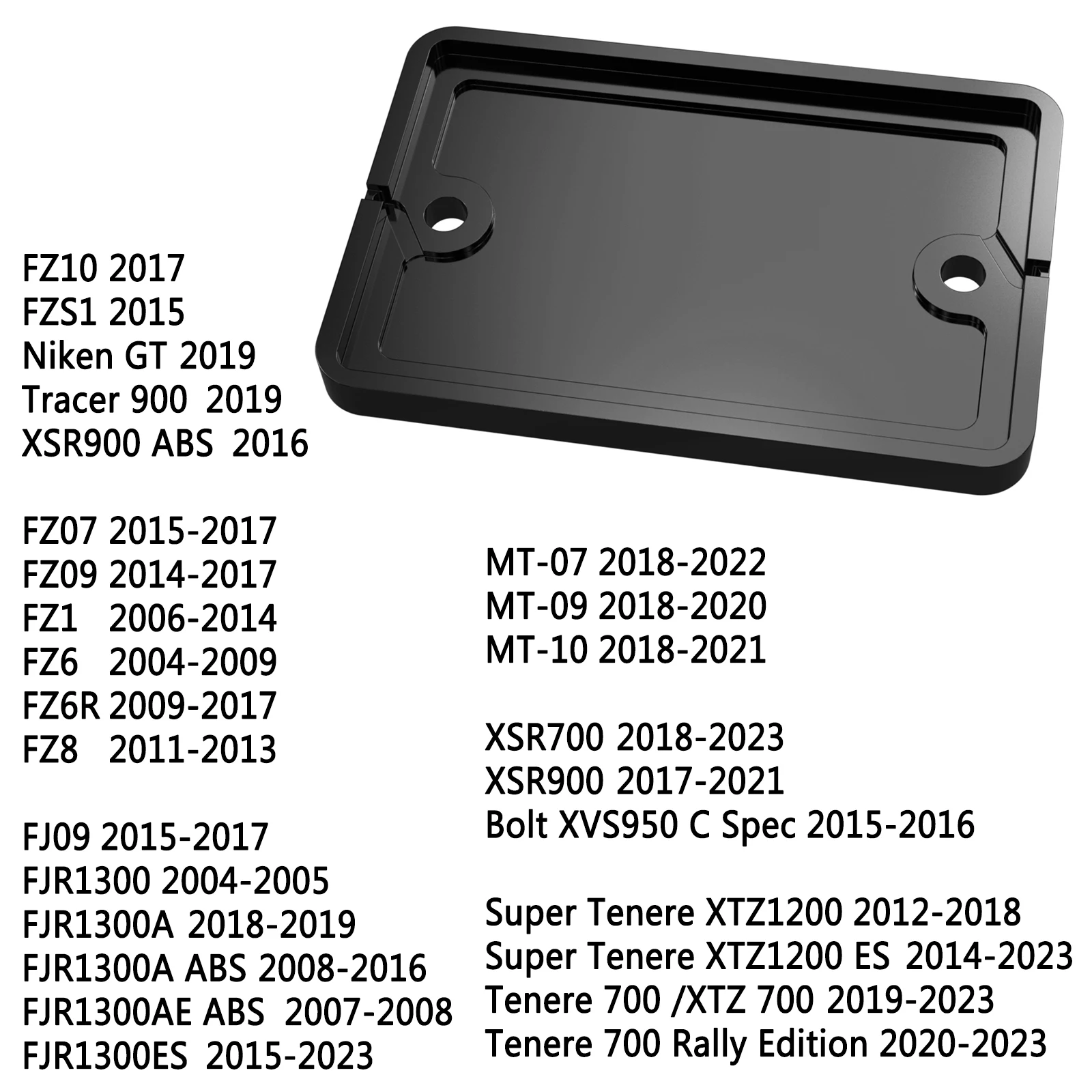 1x Brake Fluid Reservoir Lid Cover for Yamaha MT07 MT-07 2018-2022 Tenere 700/Rally Edition 19-24 Super Tenere XTZ1200 ES 14-23 - view 3