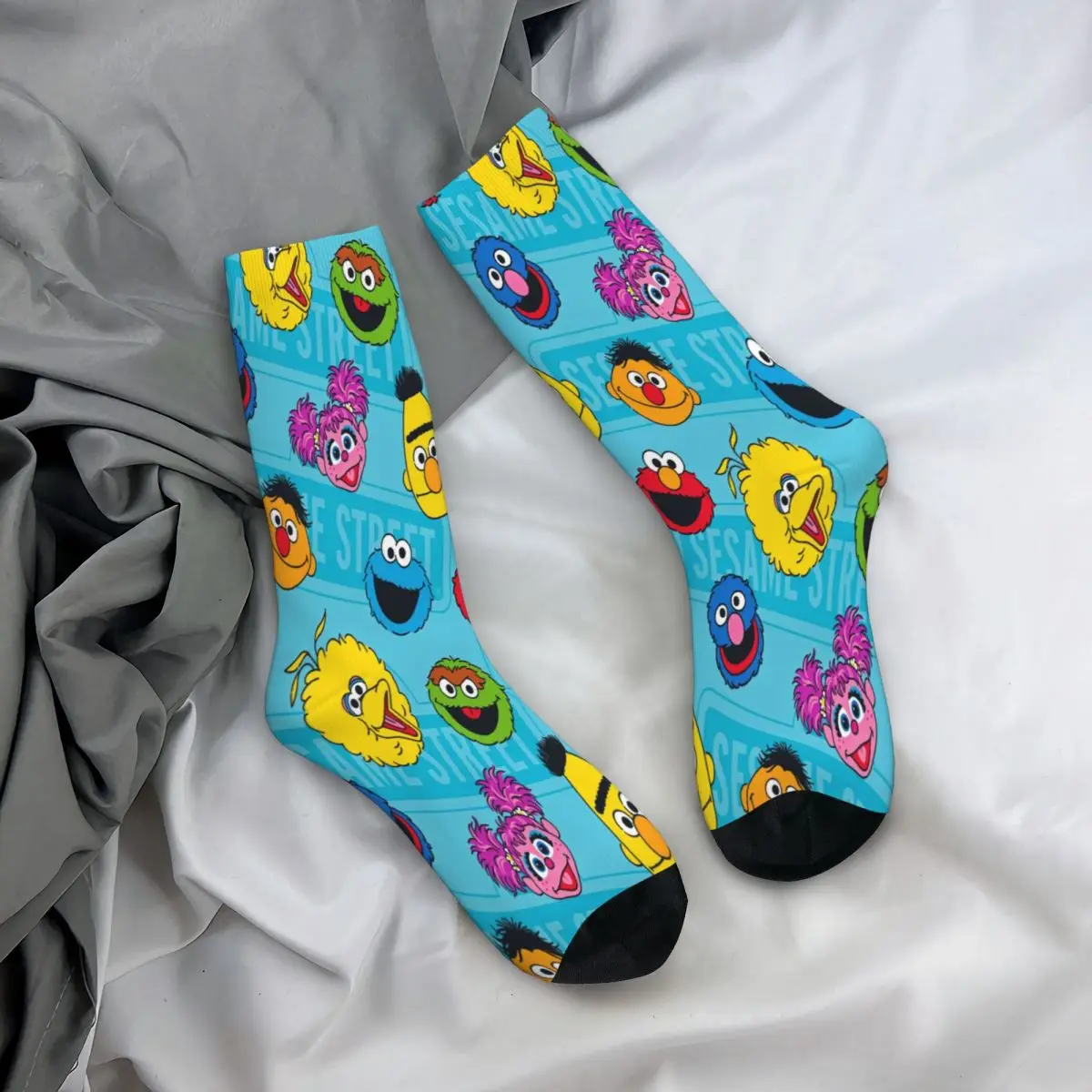 Friends Sesame Street Socks Male Mens Women Summer Stockings Polyester