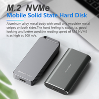 Blueendless Mini M.2 NVME Mobile Solid State Hard disk2242mm Portable All Aluminum TYPE-C Computer External Mobile Hard DriveBox