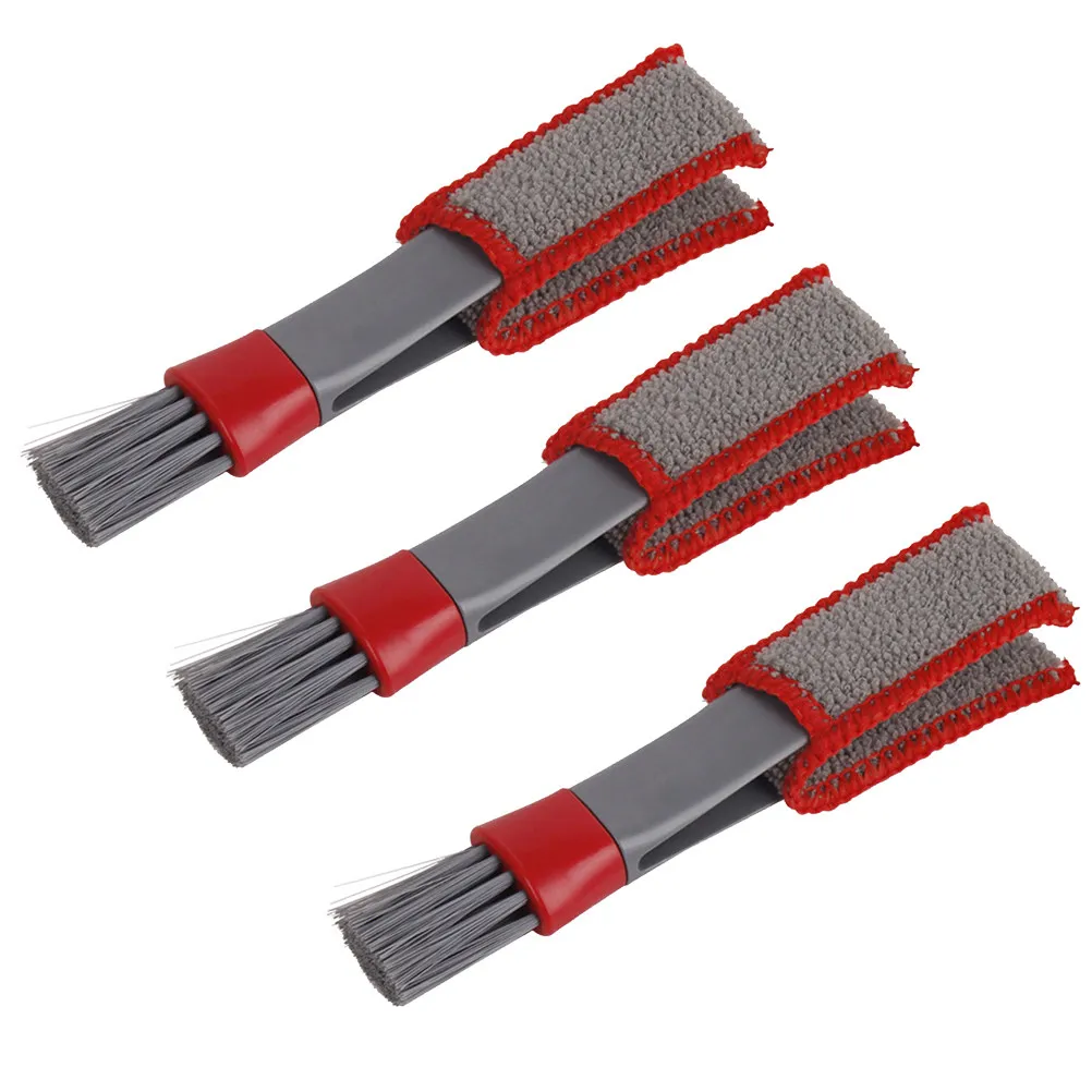 3Pcs Heavy Duty Cleaning Brush Set Soft Fiber PP Bristles for Computer Screens Car Dashboards Keyboards Corner Duster Detail