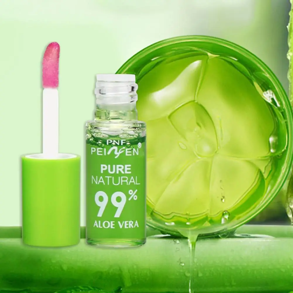 Lápiz labial de Aloe Natural, tinte labial de larga duración, resistente al agua, hidratante, nutre el Color, brillo de labios, Color cambiable, bálsamo labial de aceite