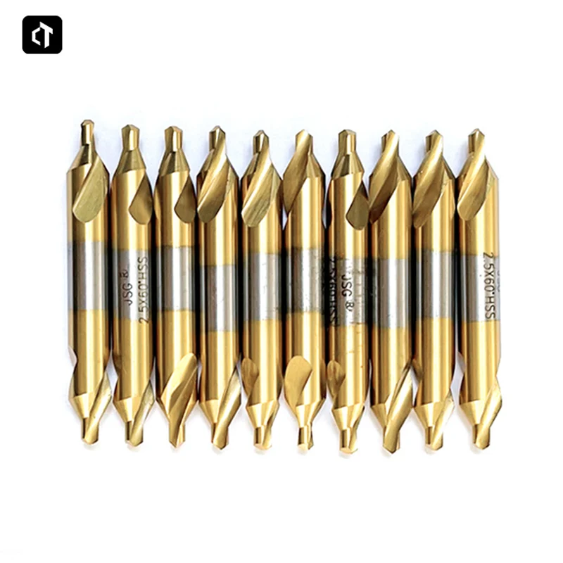 10PCS 2.5mm HSS Center Drill Bit 60 Degree Combined Countersinks Angle Bit Metal Centering Dril Bit