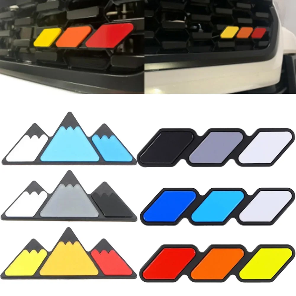 3 Colors Grille Badge Emblem For Toyota TRD Tacoma Tundra 4Runner Highlande Rav4 Strip Of Air Inlet Grille Auto Accessories