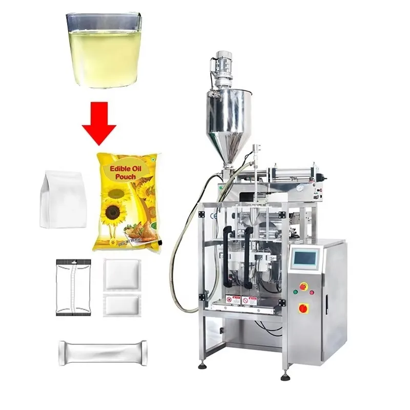 Custom Automatic Vertical Bagged Honey Sticker Sachet Filling and Packaging Machine Milk Jam Soup Water Oil Packaging Machine