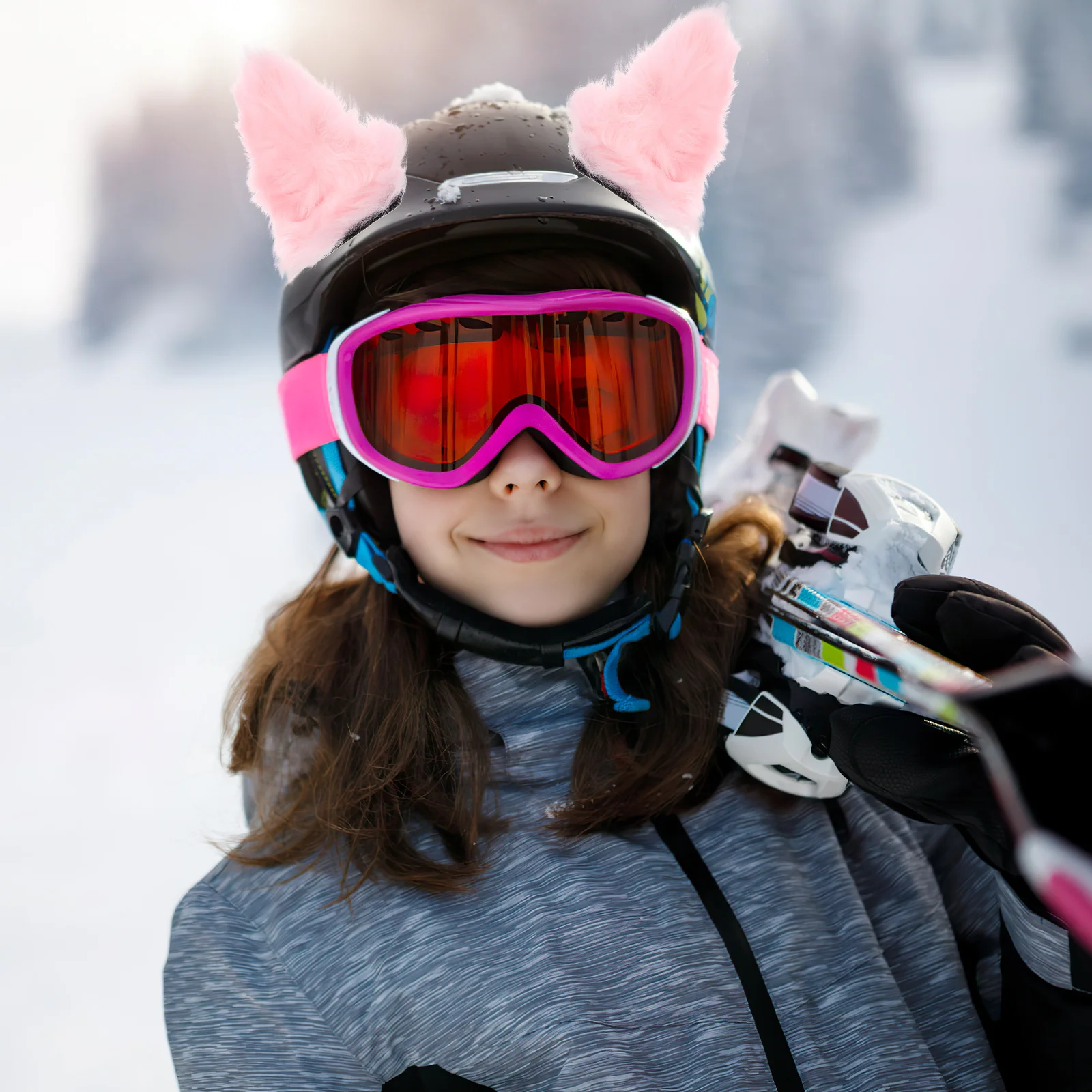 

1 Pair Cat Decor For Motorbike Kitten Ear Ornament Lightweight Accessories Creative Animal Ear Decoration Riding