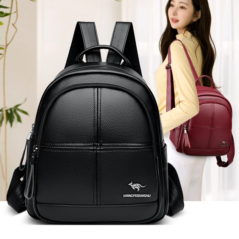 Borsa da viaggio casual da donna Bapa in vera pelle di Hong Kong in morbida pelle Bapa Faionable versatile per il tempo libero