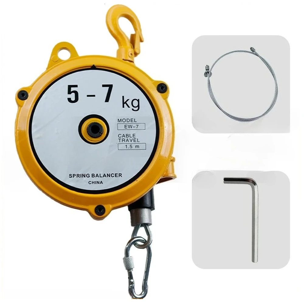 Spring Balancer 3~5kg(6.6~11lbs) Hanging Tool Spring Retractor 1.5m Wire Rope Hanging Holding Equipment