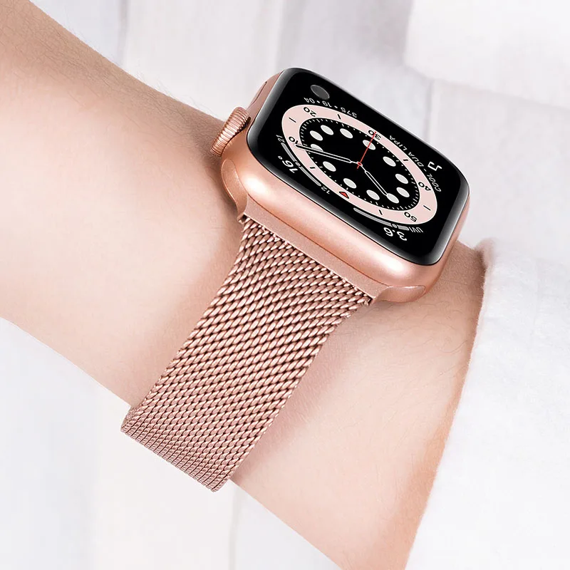 Slim Strap For Apple Watch Band 44mm 40mm 45mm 41mm 38mm 42mm Watchband Meatl Bracelet For iWatch Series 12 11 3 4 5 6 se 7 Band