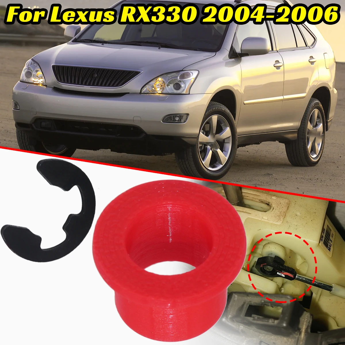 

Для Lexus RX330 2004-2006, обновленная втулка троса переключения передач, концевая втулка, шайба, селектор, стопорная шайба, замена переключения передач