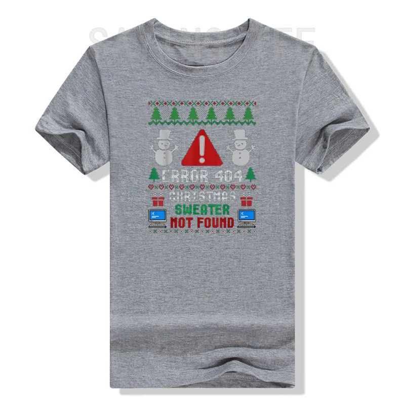 Computer Error 404 Ugly Christmas Sweater Not\'s Found T-Shirt Funny Computer Programmer Nerd Xmas Costume Gift Graphic Tee Tops