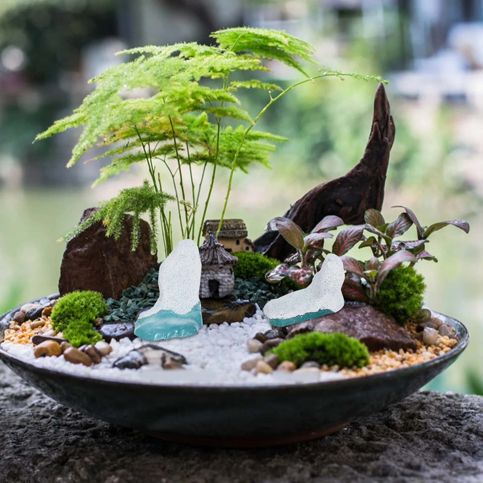 

4 Pcs Iceberg Jewelry Ornaments Figurine Model Sculpture Decorate Micro Landscape Landscaping Sculptures Home Decoration Resin