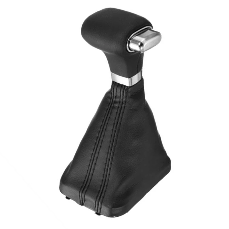 Car AT Car Gear Shift Knob Gaitor Shifter Lever Gear Stick Knob Leather Cover For Skoda Tiguan Touran Bora Passat