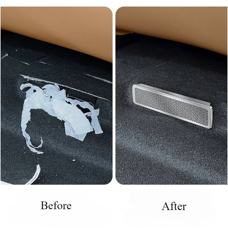 Car Seat Under Air Mask Anti-blocking Stainless Steel Rear Air Conditioning Dust Cover For BYD Song L DMI Interior Accessories