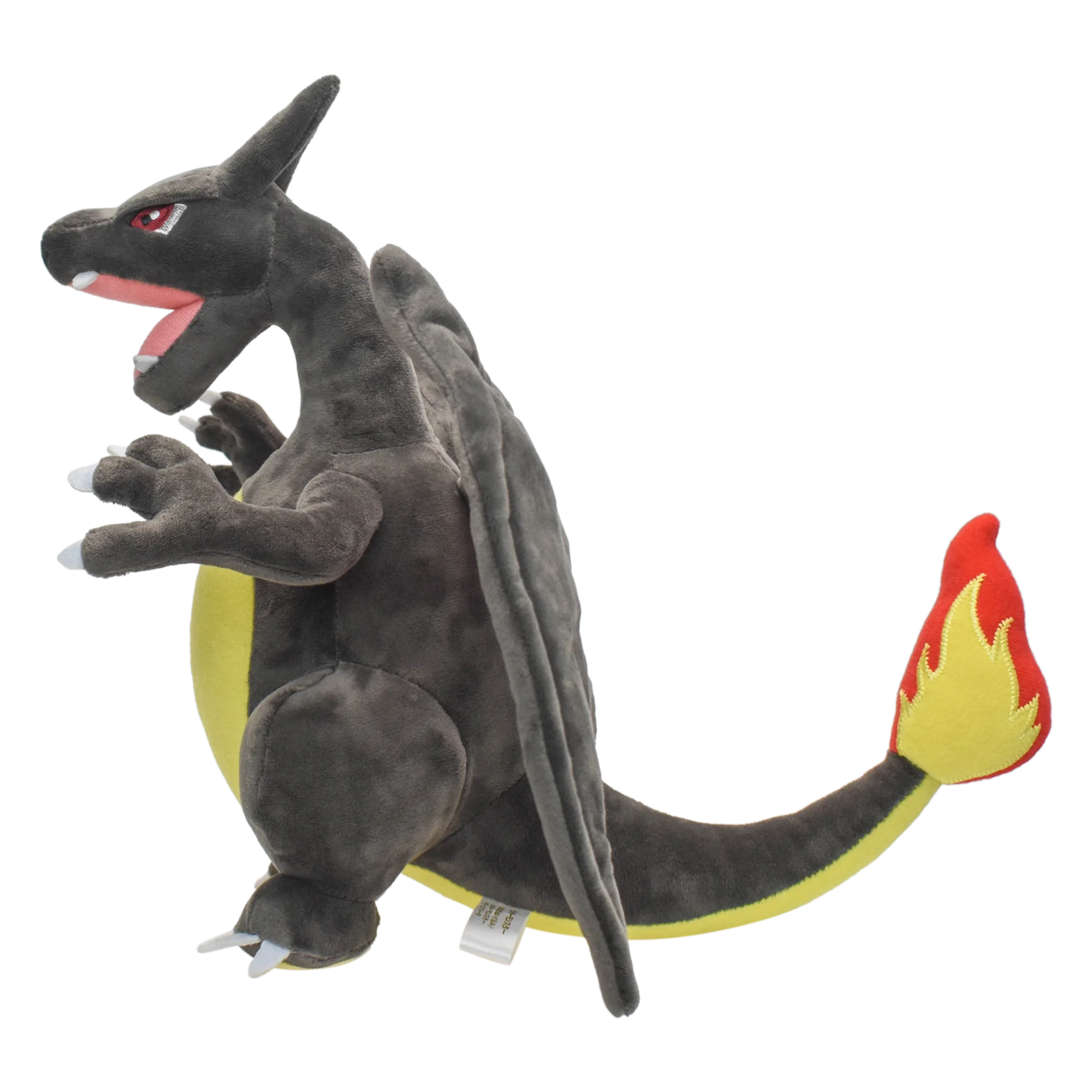 Pokemon czarny Charizard pluszowa zabawka ewolucyjna błyszcząca Charizard wypchana lalka kieszonkowa Monst smok hurtowy zestaw prezent