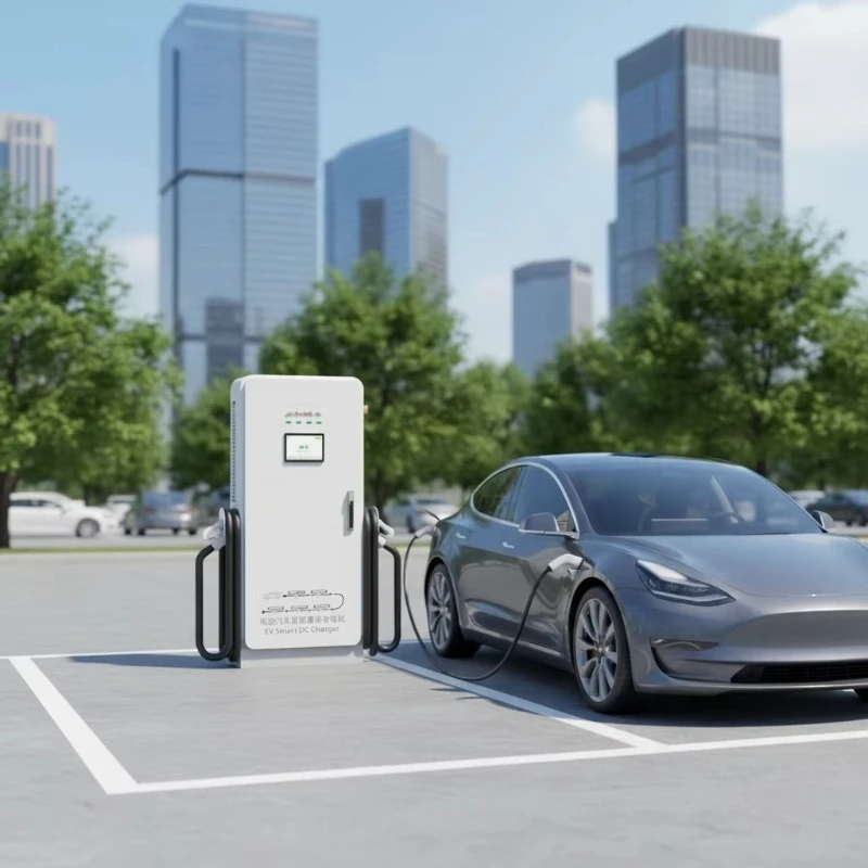 HJ High Efficiency 80kW Quad  DC Charging Station with CCS2 Connectors for Logistics Hub Fleet Service Center