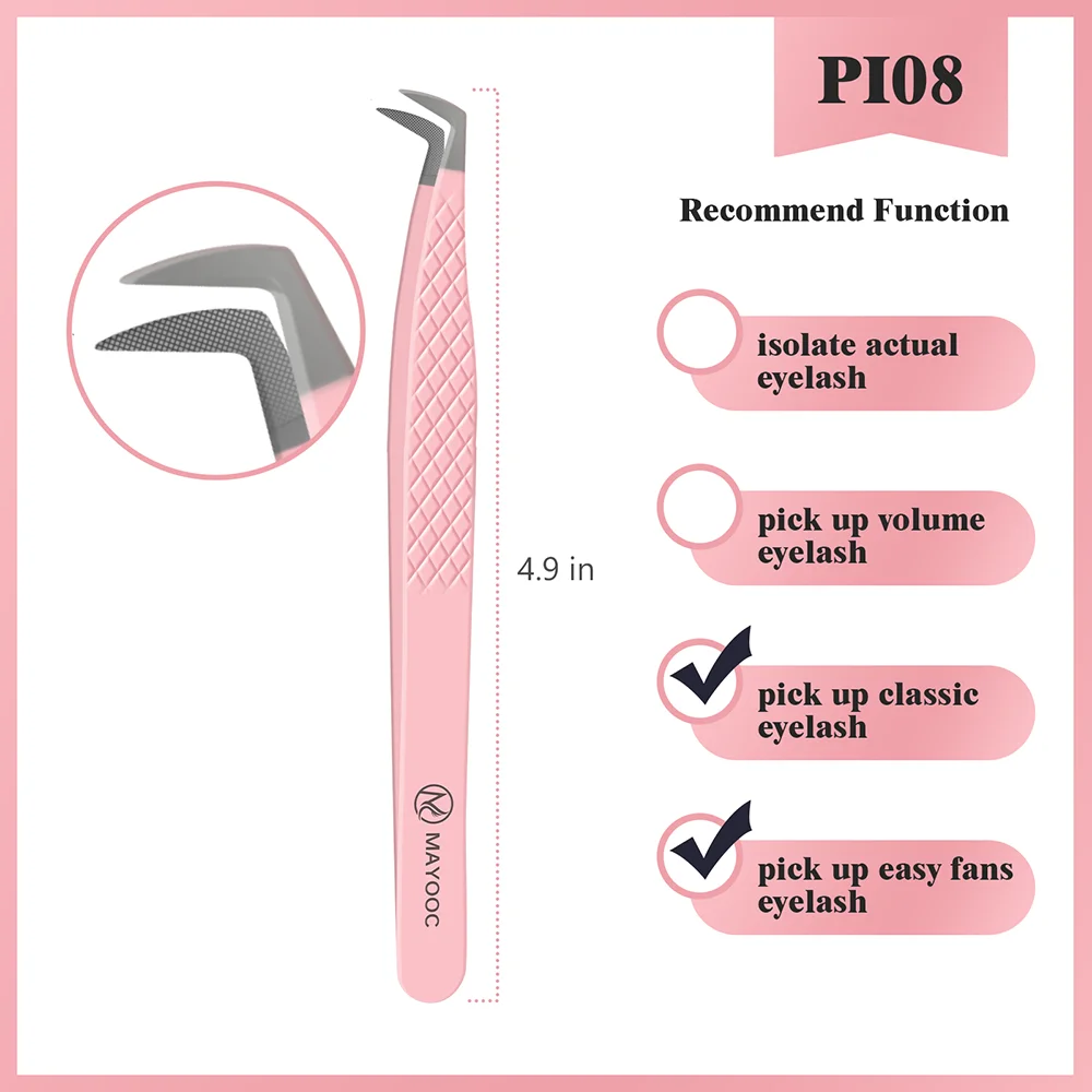 Wimpernverlängerungspinzette mit Faserspitzen, Wimpernkünstler, hochpräzise, superharte, antistatische Pinzette, Make-up-Tools, individuelles Logo – Detail 13