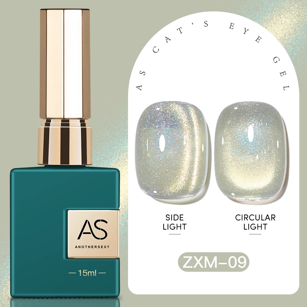 AS 30 Farben Star River Katzenauge Gel-Nagellack 1 Stück 15ml Magnetisches Gel Glasperlen Semi-Permanent Abziehbarer UV-Nagellack