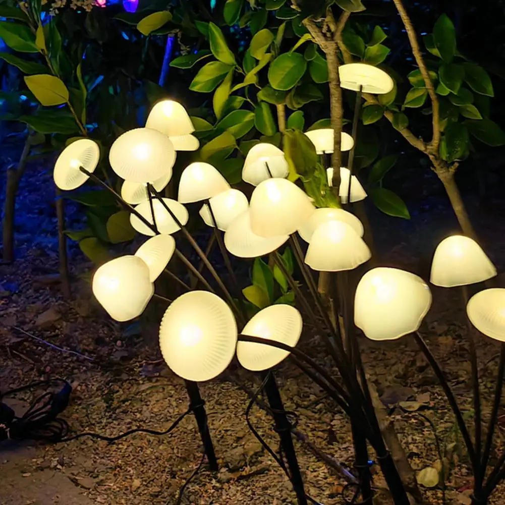 

Solar Garden Outdoor Solar Fairy Lights Color Changing Solar Mushroom Lights Outdoor Garden Decoration for Parties Lawn