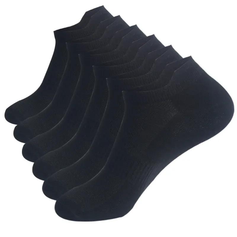 6-Paar-Söckchen für Damen und Herren, Paar, Studenten, Baumwolle, Ohr, neu, Übergröße, Mesh, sportlich, Sport, Laufen, einfarbig, Bootssocken