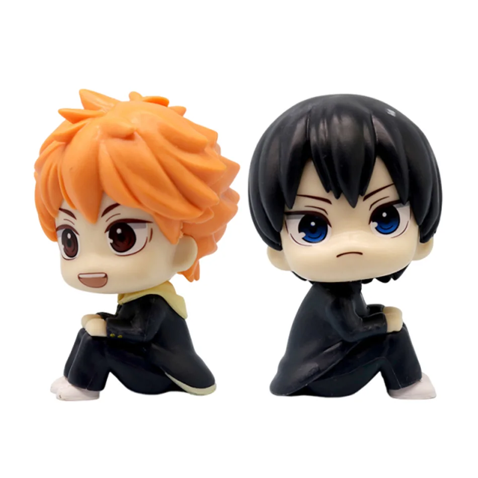 8,5-10cm Anime Haikyuu Figur Hinata Shoyo Tobio Kageyama 2er-Set Actionfigur Puppe Spielzeug Auto Kawaii Dekoration PVC-Modell Geschenk – Detail 7