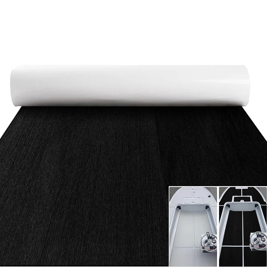 2400*1200mm Boat Flooring Eva Foam Decking Non Slip Accessories Marine Teak Yacht Synthetic Bayliner Faux Plain Black Gray CNC