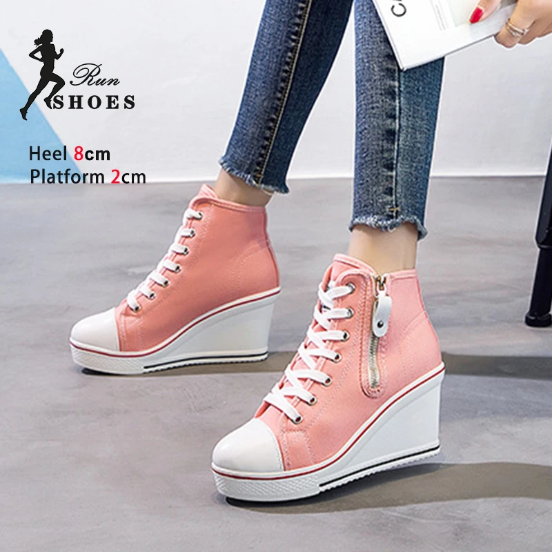 Sneakers For Women\'s 2024 New Fashion Lace Up Canvas Casual Shoes Woman Outdoor Walking Breathable Vulcanized Shoes Plus Size 43