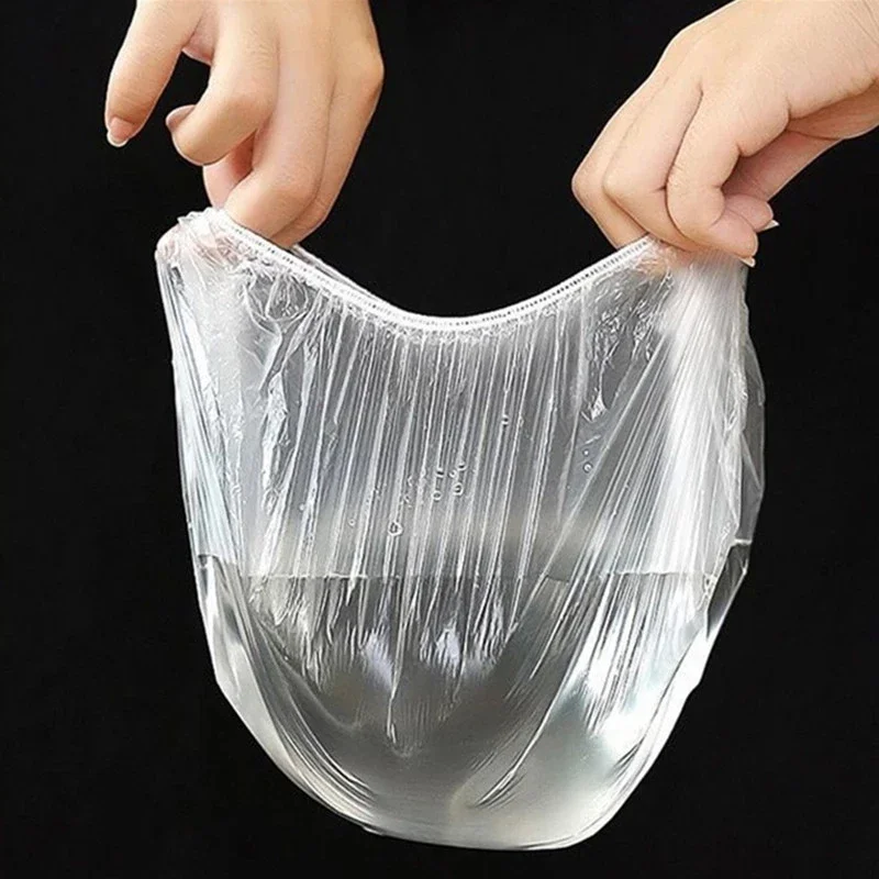 Bonnet de douche en forme de poulet élastique, bonnet de bain non tissé pour extension de cils, bonnet de cheveux transparent et imperméable, 20-200 pièces