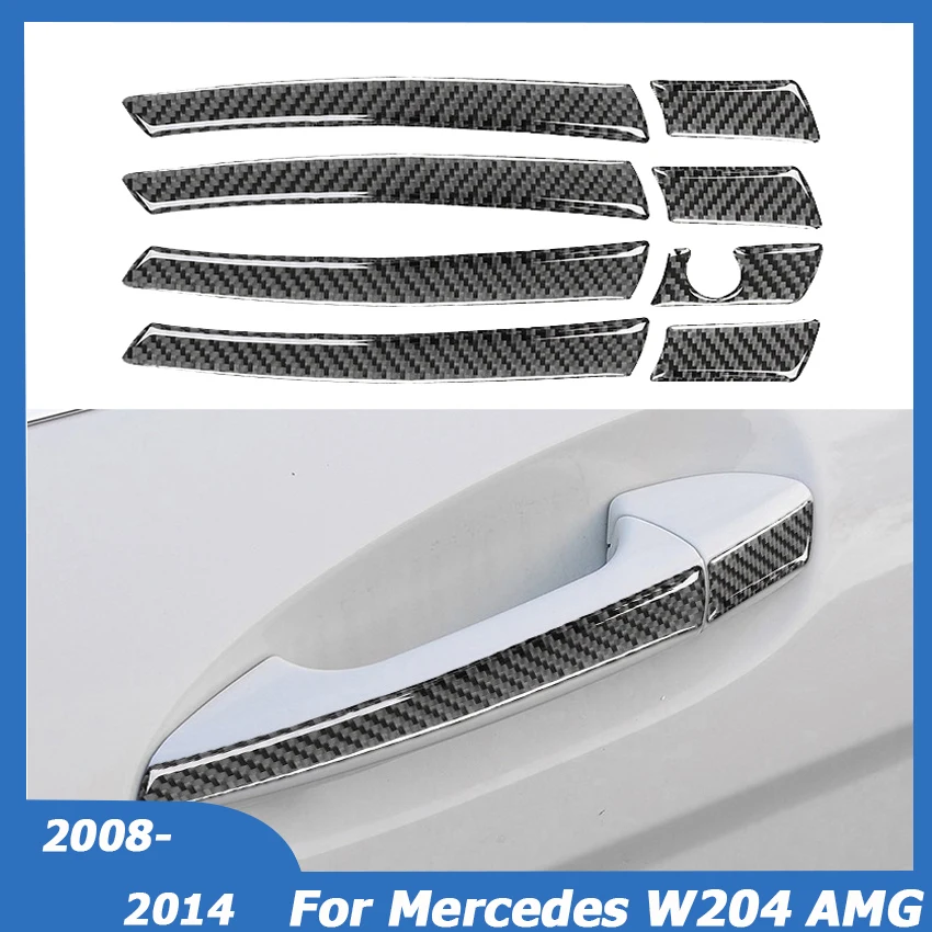 

For Mercedes Benz W204 C-Class C200 C300 C350 C63 AMG 2008-2014 Exterior Door Handle Trim Sticker Panel Car Accessories