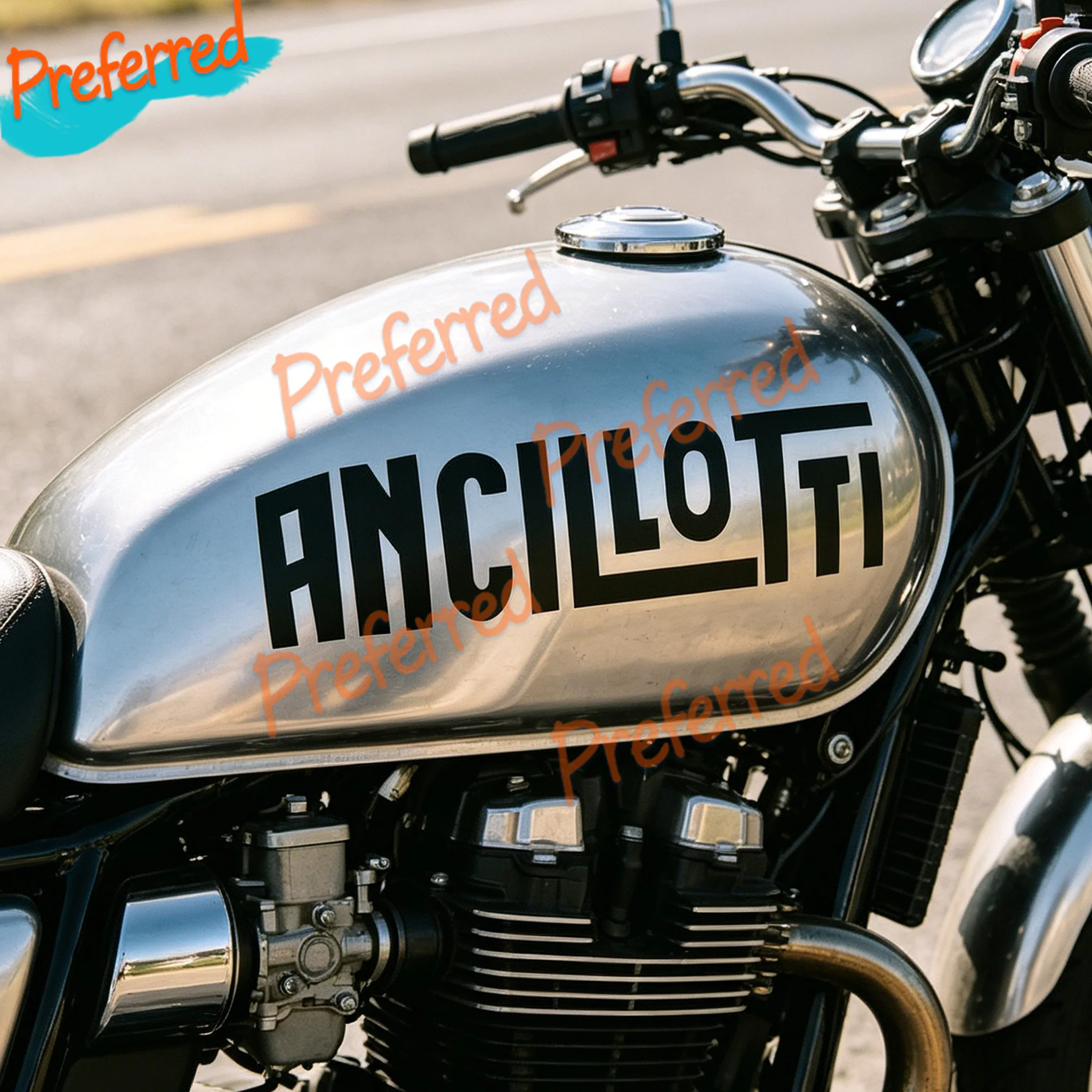 2 pegatinas para scooter Ancillotti Lambretta Vespa Mod Ska Soul personalizables en cualquier tamaño de pegatina - Sin fondo