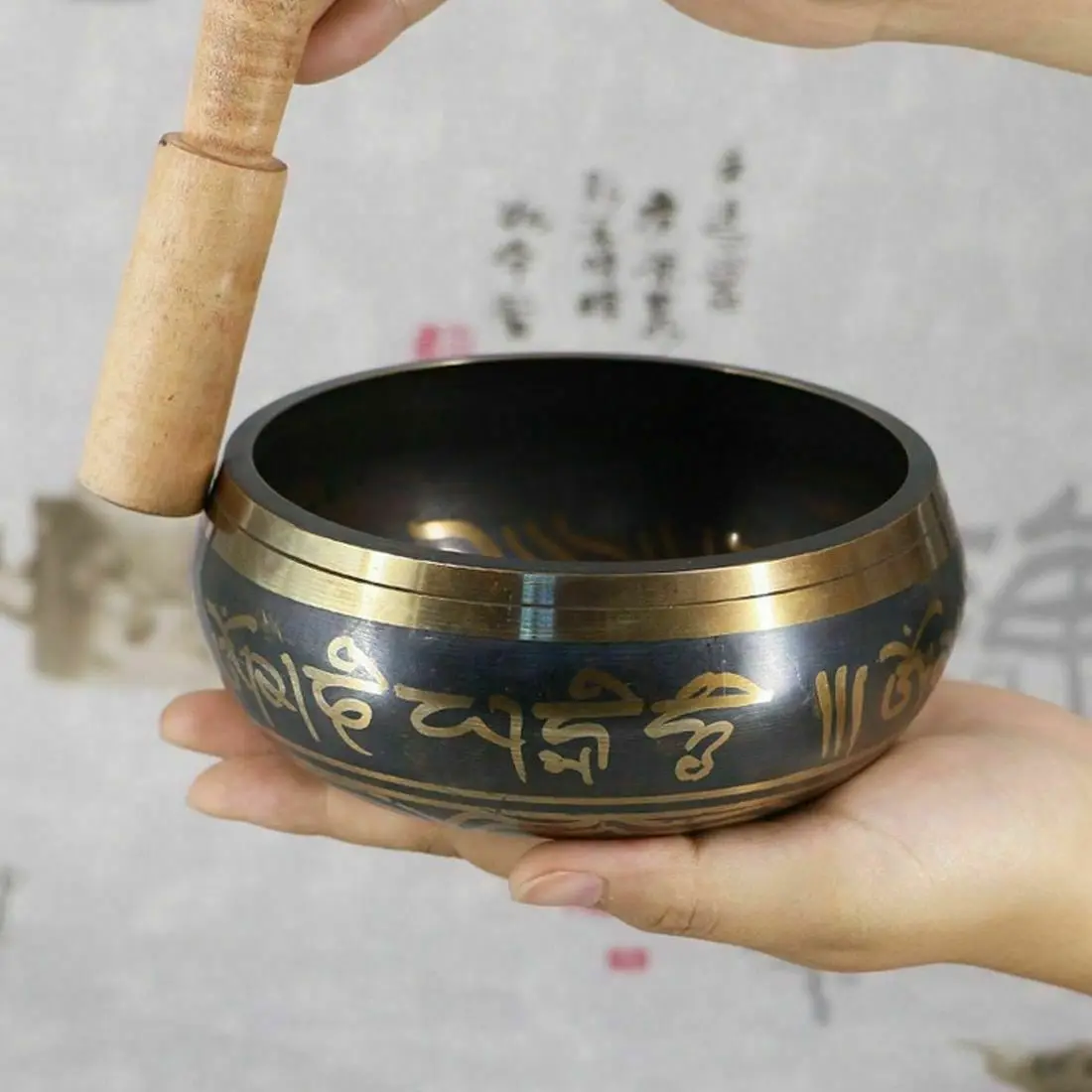 Tibetan Singing Bowl Meditation Sound Buddhism Musical Bell Chakra Healing Yoga