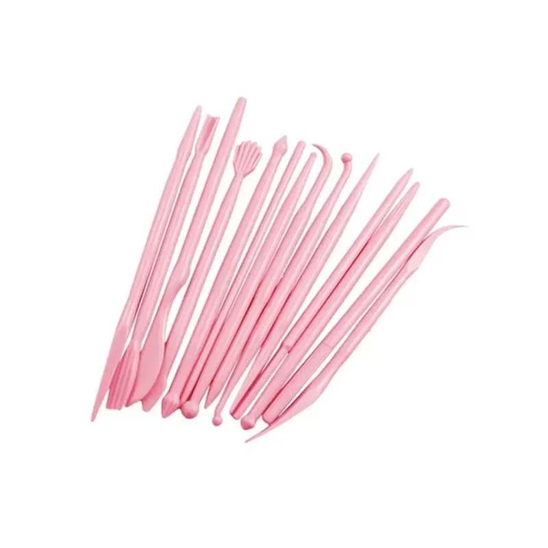 14 قطعة/المجموعة البلاستيك الطين النحت مجموعة الشمع نحت أدوات الفخار نحت النحت المشكل بوليمر النمذجة الطين أدوات #6