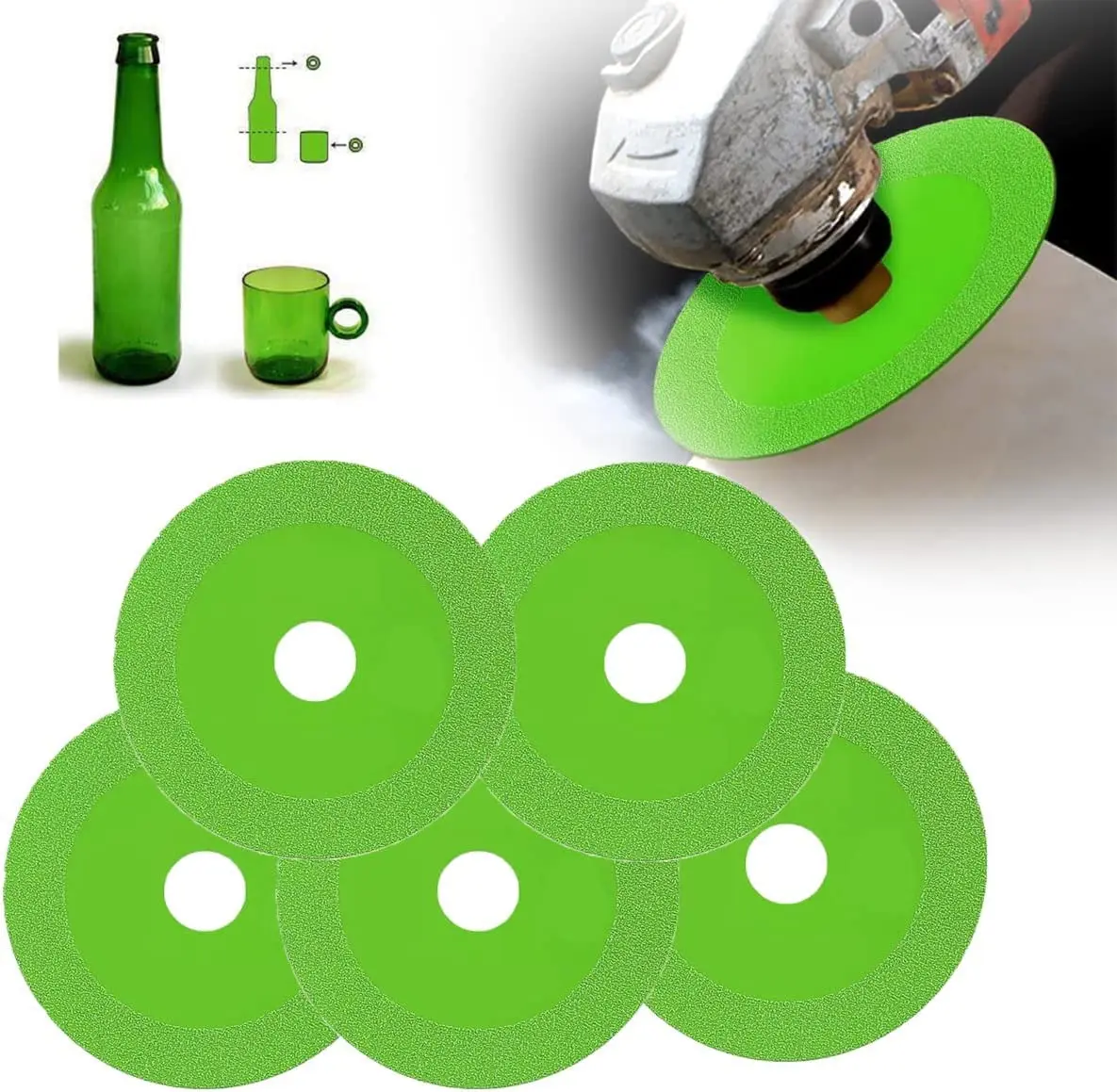Glass Cutting Blade Ceramic Tile Jade Crystal Wine Bottle Grinding Sand Wide 15mm Diamond Thin Saw Blade Grinding Blade