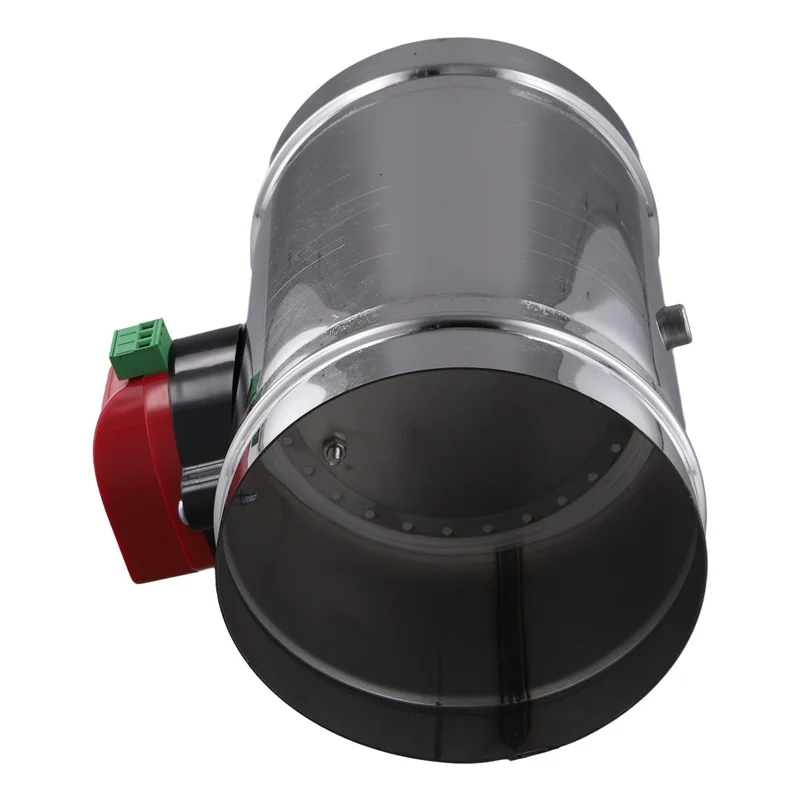 ABRS-2Pcs 125 مللي متر الفولاذ المقاوم للصدأ أنابيب الهواء الكهربائية المثبط صمام HVAC مجاري الهواء بمحركات الهواء المثبط AC220V المحرك محرك