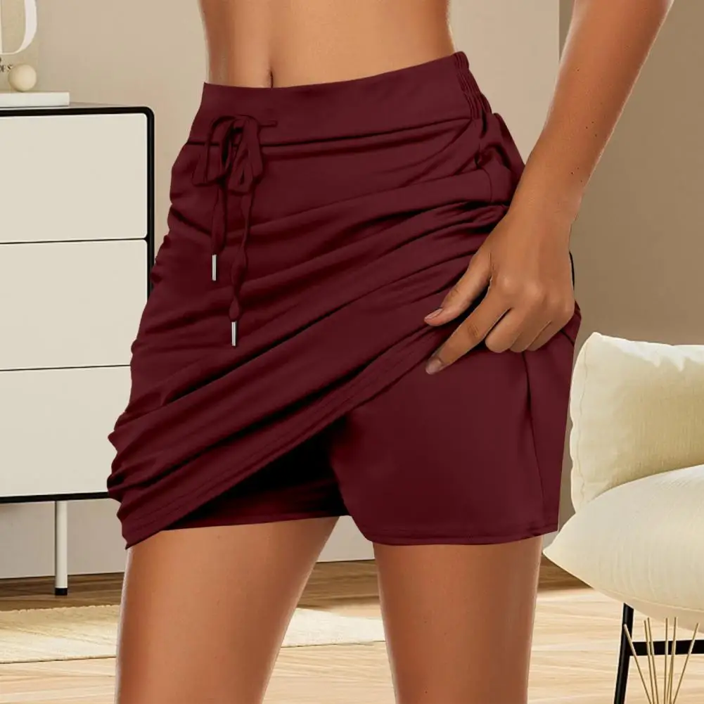 Women Women Athletic Skort Tennis Skirt With Shorts Women’s Golf Tennis Skort High Waist Wide Waistband Athletic Mini Skirts