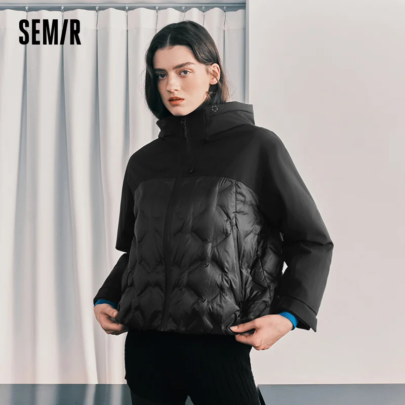 Semir Women Down Jacket Waterproof Windproof Stain Resistant Lightweight Build 90 Percent Down Fill Panelled Design 2026 Winter