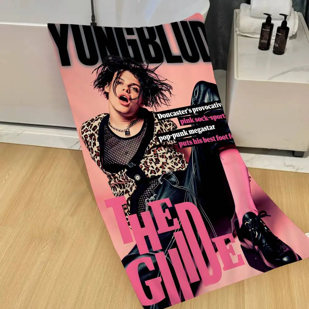 English Actor Y-Yungblud Music Beach Towel Bath Towels for Girl Microfiber Quick Dry Custom Sand Free Beach Yoga Spa Gym Pool