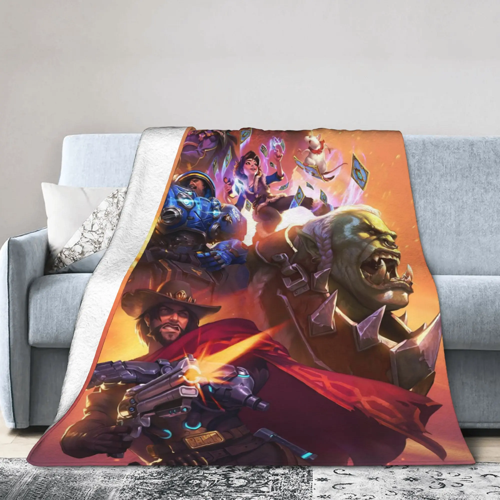 

World of Warcraft Blankets Fuzzy Vintage Warm Throw Blanket for Home Textile Decor,
