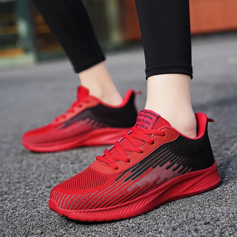 Summer Unisex Hot Running Shoes Men Red Mesh Breathable Cheap Sport Sneakers Womens Plus Size Light Low Trainers Zapatillas 2023