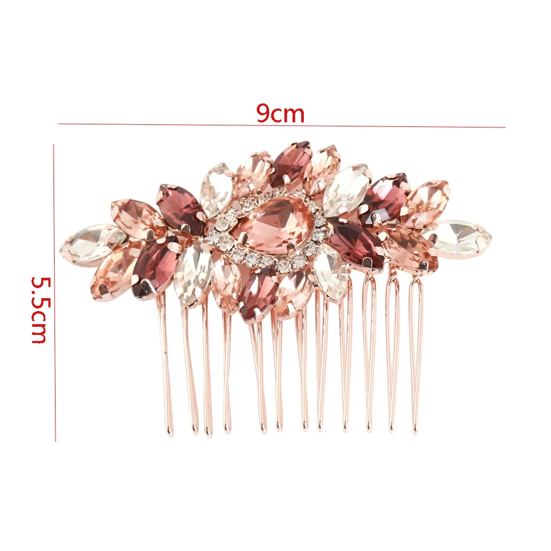 Peigne à Cheveux en Or Rose, Accessoires de Mariage, Bijoux pour Patients, Pièce de Sauna, Cordon