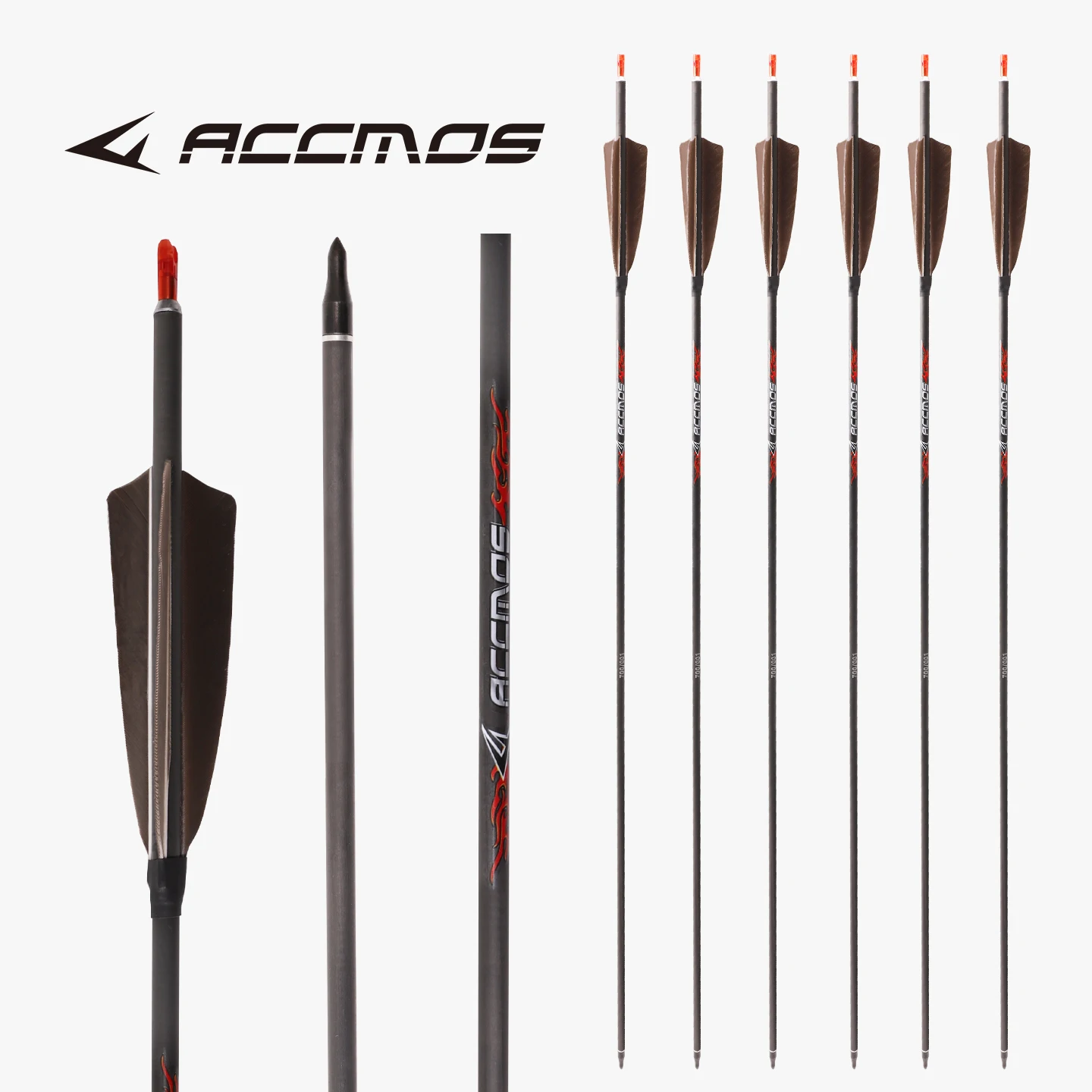 12/15 قطعة 6.2 مللي متر +-0.003 سهم كربون نقي العمود الفقري 250/300/350/400/500/600/700/800 33 بوصة سهم ريشة للصيد في الهواء الطلق