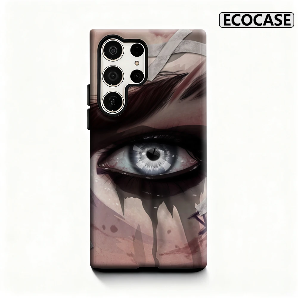 حافظة هاتف Vi's Eyes لهاتف سامسونج جالاكسي S25 Ultra S24 S23 Ultra Plus غطاء خلفي لامع بطبقة مزدوجة #1