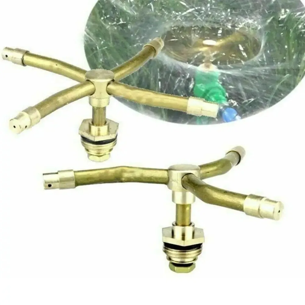 2/3/4 Arm Automatic Rotary Sprinkler 1/2 Inch 360 Degree Irrigation Sprinkler Heads Brass Watering Nozzle